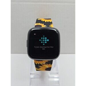 Fitbit Versa 2 Smartwatch Silver Sunflower 40mm Alexa WR50M Always On Display